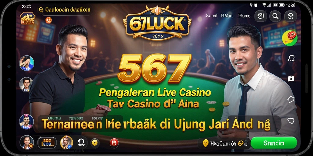 Screenshot gameplay 567LUCK yang menampilkan dealer dan permainan Live Casino.