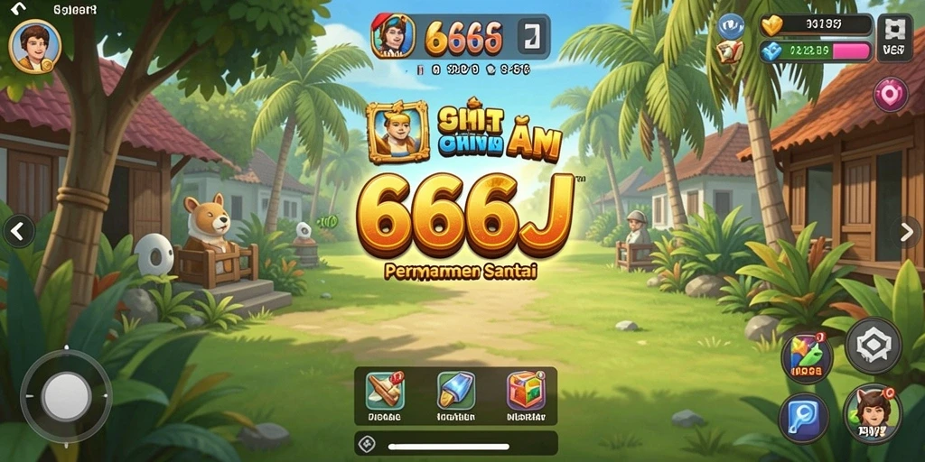 Screenshot gameplay <strong>666J</strong> menunjukkan antarmuka yang sederhana dan menyenangkan.