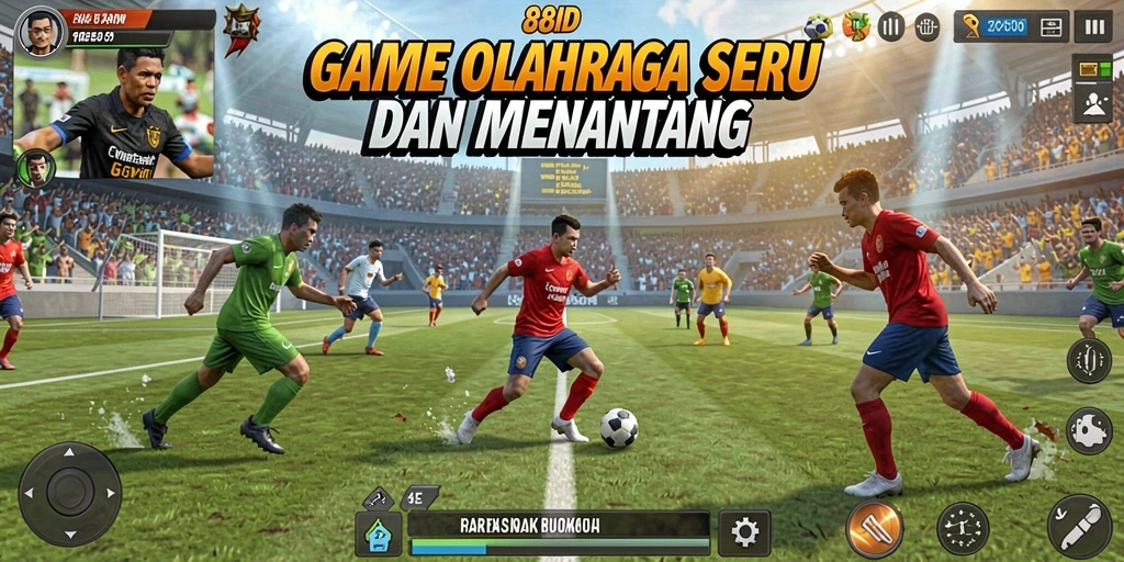 Tampilan gameplay seru dari 88ID dengan berbagai mode olahraga.
