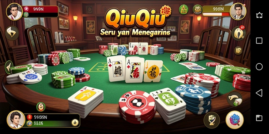 Tampilan gameplay QiuQiu yang menarik dan seru di 9N9N.