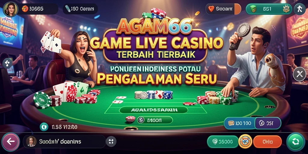 Tampilan gameplay Live Casino yang menegangkan dan mengasyikkan.