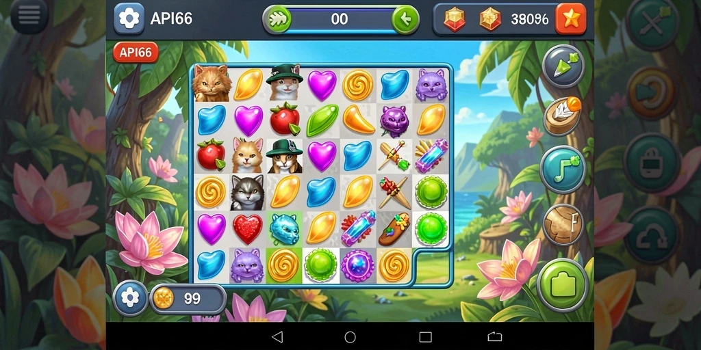 Tampilan gameplay API66 yang seru dan menantang dalam kategori Match-3.