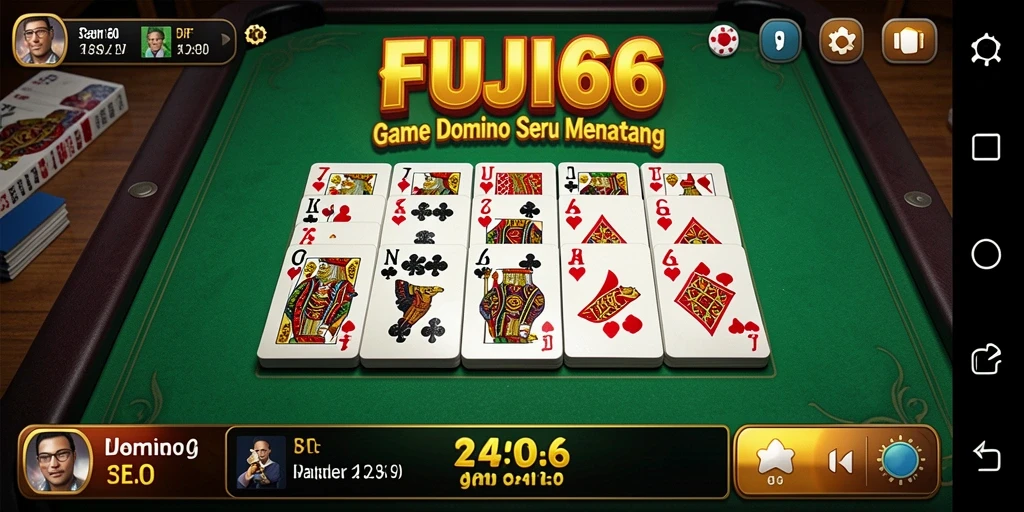 Tampilan gameplay seru FUJI66 dengan papan Domino yang menarik.