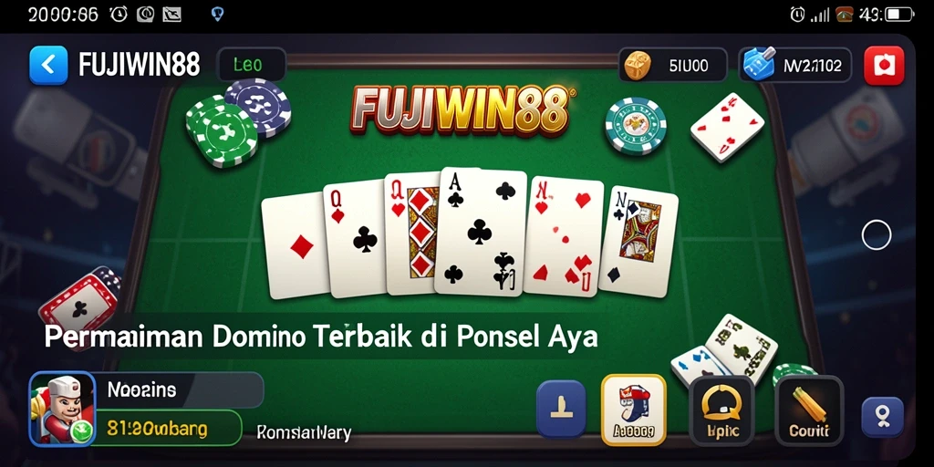 Tampilan gameplay seru dari permainan Domino FUJIWIN88.