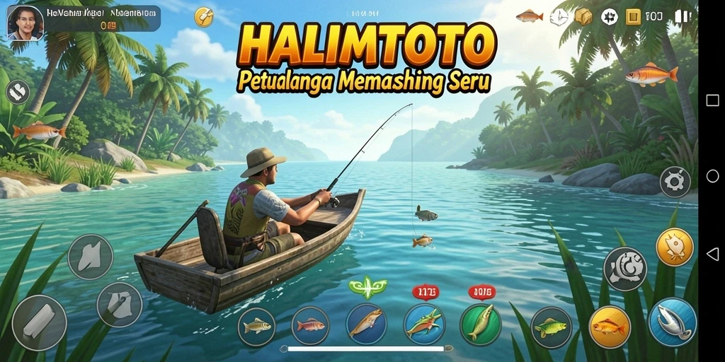 Tangkapan ikan besar dalam gameplay HALIMTOTO yang menarik dan seru.