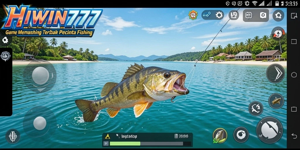 Tampilan gameplay memancing yang mendebarkan dalam HIWIN777.