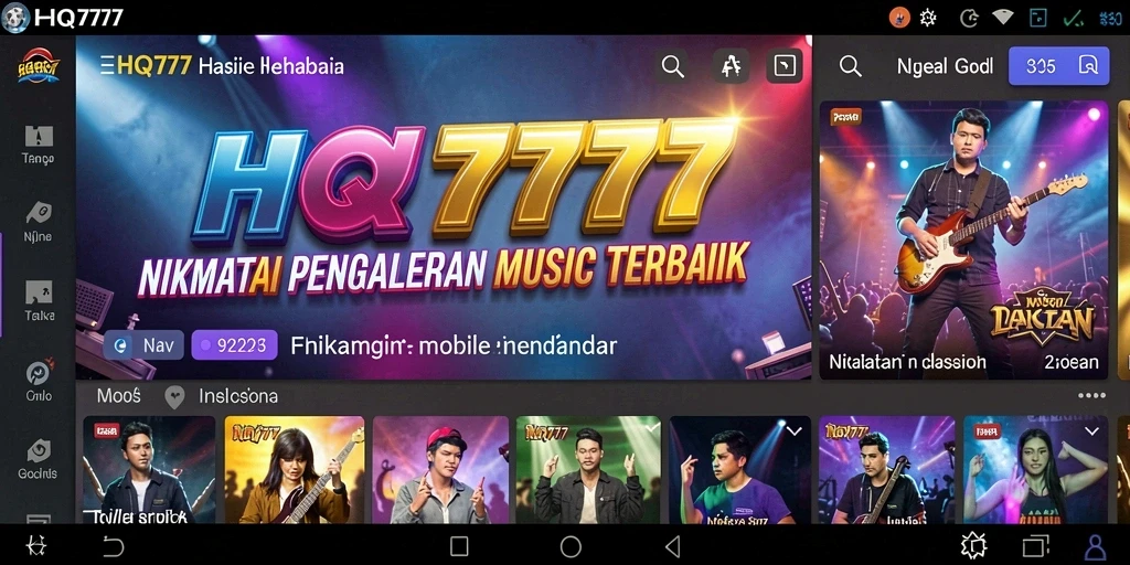Tampilan screenshot HQ777 menampilkan antarmuka aplikasi yang elegan dan user-friendly.