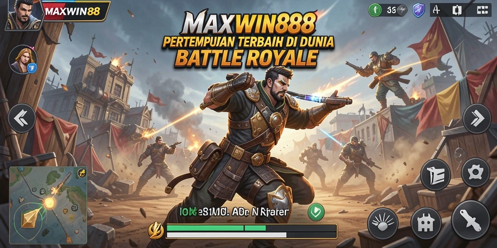 Tampilan menarik gameplay Battle Royale di MAXWIN88.