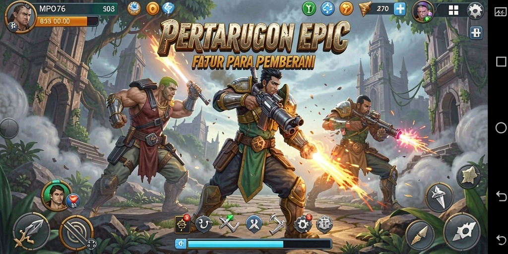 Gameplay seru dan intens di MPO76 dengan pertarungan yang mendebarkan.