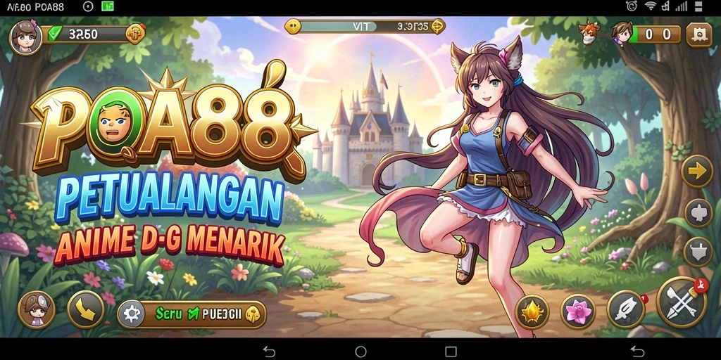 Gameplay seru POA88 dengan karakter anime yang unik.