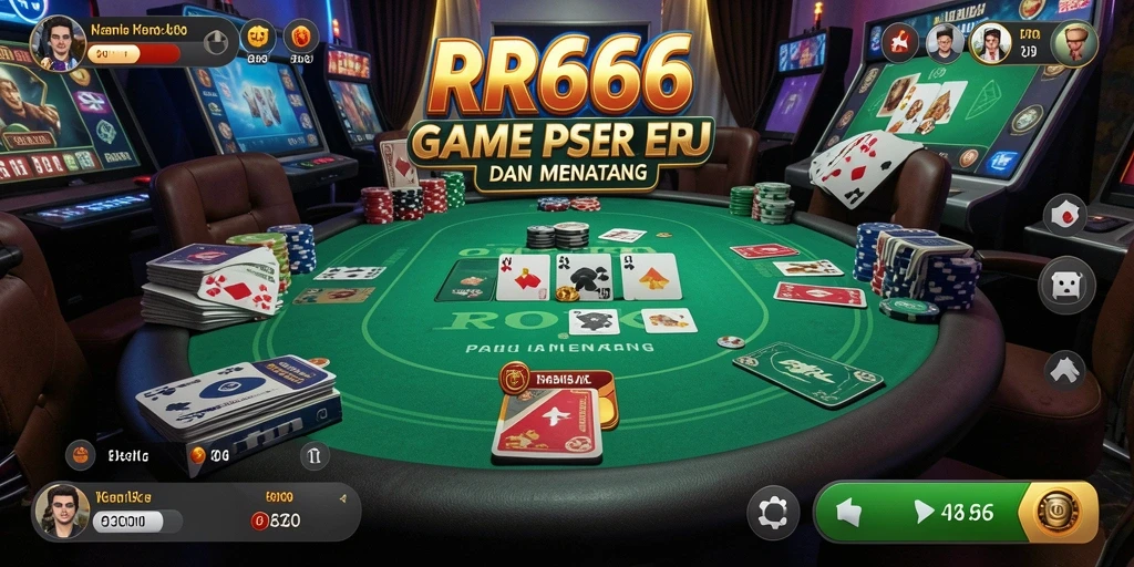 Tampilan gameplay RR666 yang mendebarkan dalam permainan Poker.