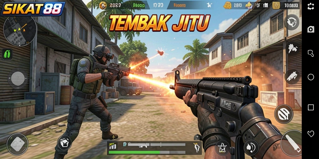 Tampilan utama gameplay SIKAT88 yang mendebarkan dan penuh aksi.