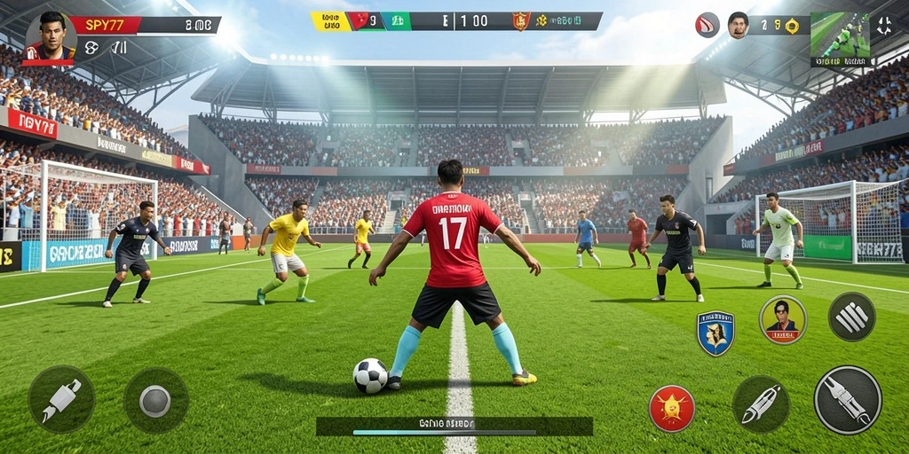 Tampilan gameplay SPY77 dengan aksi olahraga yang mendebarkan.